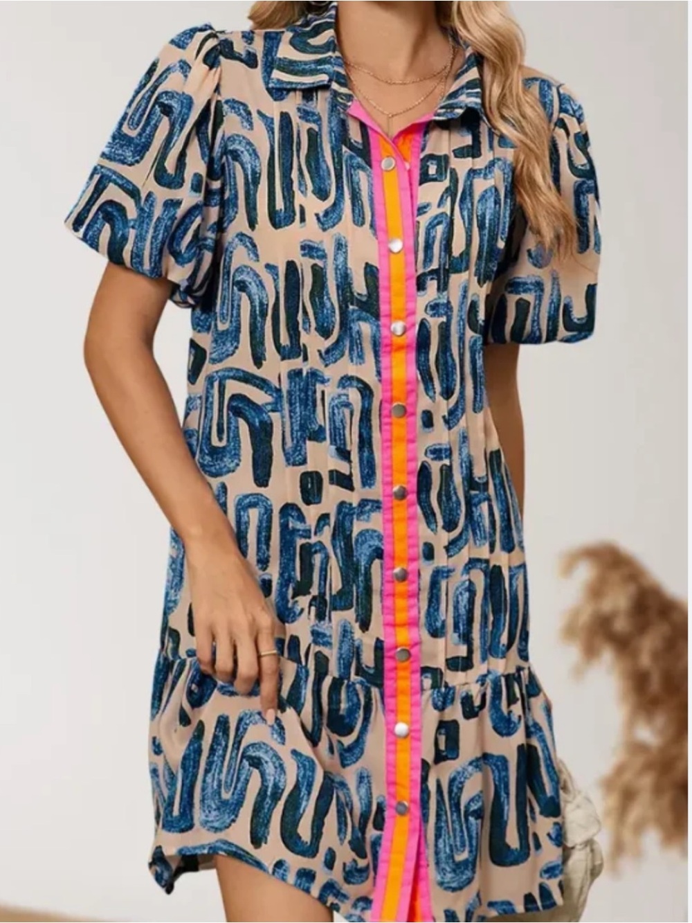 THML Abstract print dress